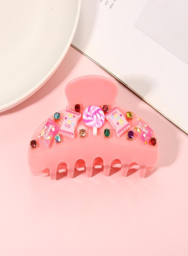 فالين مشبك شعر على شكل حلوى من PHALIN للنساء والفتيات، مشابك شعر على شكل عصا حلوى لعيد الميلاد، إكسسوارات مصاصة للهالوين، زي أرض الحلوى للنساء، هدايا الحفلات (النمط B) - Image 2